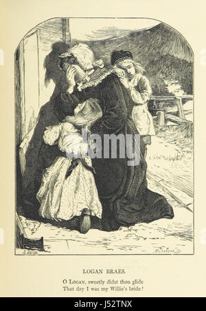 Questa edizione di "Poems & Songs by Robert Burns" include illustrazioni originali di R. Herdman. Burns, un famoso poeta scozzese, è rinomato per i suoi contributi alla letteratura e alla cultura scozzesi, e le sue opere includono temi di amore, natura e identità scozzese. Foto Stock