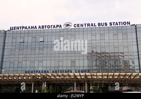 La stazione degli autobus centrale di Sofia Foto Stock