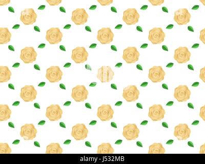 Fiori di sfondo rose pattern perfetta illustrazione vettoriale Illustrazione Vettoriale