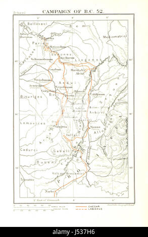 Immagine presa da pagina 28 del 'Cesare settima campagna in Gallia. A. C. 52. De Bello Gallico lib. VII. Modificato, con note, excursus, e le tabelle di idiomi da W. Cookworthy Compton ... Con illustrazioni da schizzi di E. T. Compton, e mappe' Foto Stock