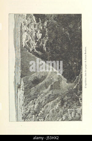 "Dans les TÃ©nÃ¨bres de l'Afrique" è un libro che descrive gli sforzi esplorativi per salvare Emin Pasha, un importante governatore africano, durante la fine del XIX secolo. Il testo include incisioni, mappe e descrizioni del pericoloso viaggio attraverso l'Africa centrale durante l'esplorazione coloniale europea. Foto Stock