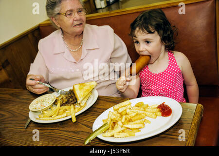 Arkansas Portia, Dairy King, ristorante ristoranti cibo mangiare fuori caffè caffè bistrot, adulti donna donne donna donna donna donna donna donna donna, ragazza, ragazzo y Foto Stock