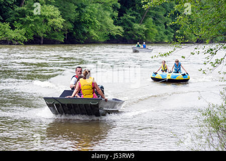 Arkansas Randolph County, Pocahontas, Old Davidsonville Historic state Park, Black River, uomo uomo uomo maschio, donna donna donna donna, ragazza ragazze bambini ragazzo Foto Stock