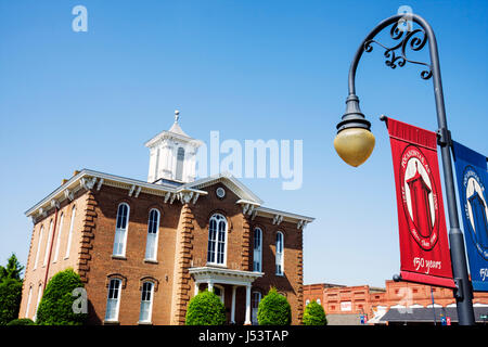 Arkansas Randolph County, Pocahontas, Old Historic Courthouse Square, Randolph County Courthouse costruito nel 1873, vittoriano stile italiano, governo, regione Foto Stock