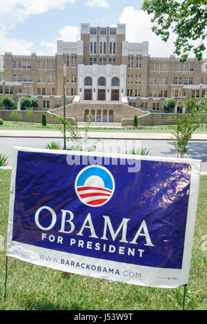 Little Rock Arkansas, Central High School, crisi di desegregazione del 1957, Storia Nera, patrimonio africano, Little Rock Nine, Central High School, edificio, costruito Foto Stock