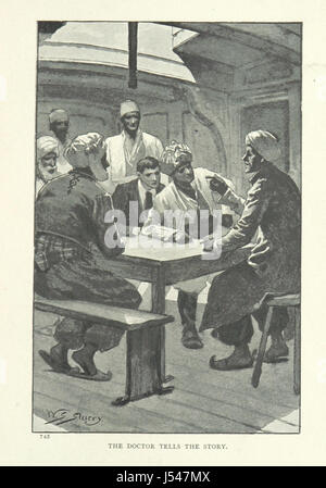 "Nelle acque greche" è un resoconto storico della guerra d'indipendenza greca (1821-1827), che descrive in dettaglio le lotte del popolo greco contro l'Impero ottomano. Il libro è accompagnato da illustrazioni che raffigurano eventi e battaglie chiave di questo momento cruciale della storia greca. Foto Stock