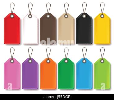 Colorati prezzo Vettore raccolta di tag isolato in uno sfondo bianco per memorizzare i modelli promozionali con spazio vuoto per il testo. Illustrazione Vettoriale. Illustrazione Vettoriale