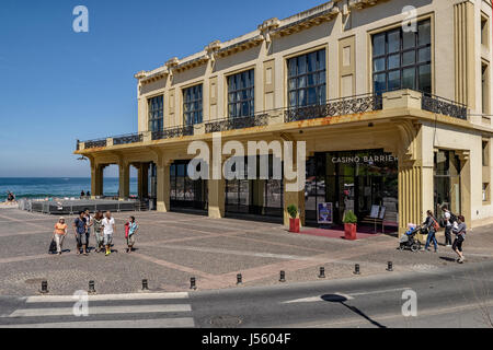 La Grande Plage e dal Casino, Biarritz, Francia, Europa Foto Stock