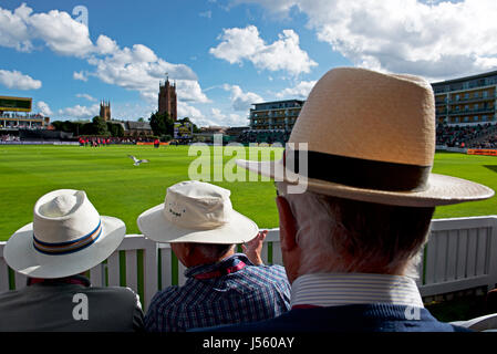 Cricket a Taunton, terra della contea del Somerset CC, England Regno Unito Foto Stock