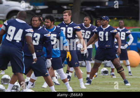 San Diego, Stati Uniti d'America. 16 Maggio, 2017. Il Los Angeles Chargers sono state nuovamente a San Diego martedì per una sessione di prove libere a loro Murphy Canyon complesso. Credito: Giovanni Gibbins/San Diego Union-Tribune/ZUMA filo/Alamy Live News Foto Stock