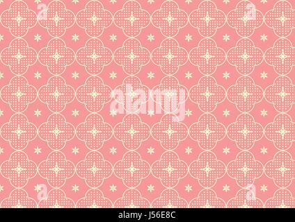 Sakura flower giappone stile sulla luce rosa color pastello con piccolo fiore Illustrazione Vettoriale