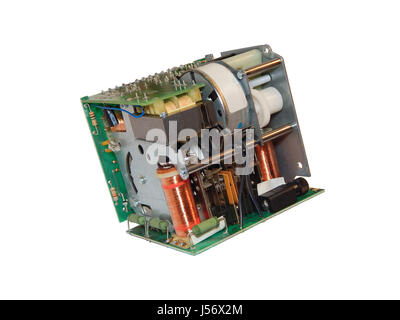 Controller per bruciatore a gas controllo. Isolato su sfondo bianco. Foto Stock