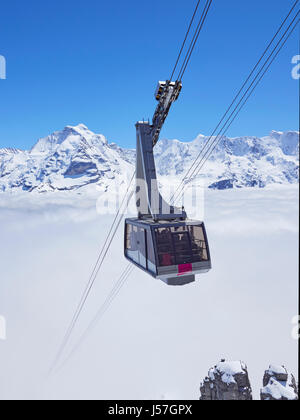 La Svizzera vista dal Piz Gloria alla sommità del Schilthorn Foto Stock