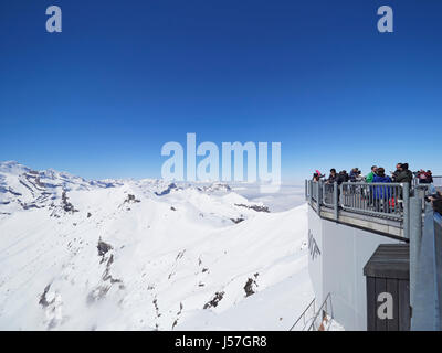 La Svizzera vista dal Piz Gloria alla sommità del Schilthorn Foto Stock