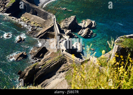 San Juan de Gaztelugatxe, Bermeo, Biscaglia, Paesi Baschi Foto Stock