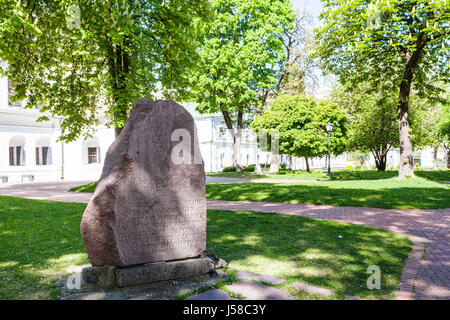 KIEV, UCRAINA - 5 Maggio 2017: monumento di Yaroslav il Saggio in cantiere di Saint Sophia nella cattedrale di Kiev. La cattedrale è il primo sito di patrimonio in Ukra Foto Stock