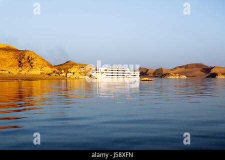 Lussuosa nave da crociera al Lago Nasser. Foto Stock