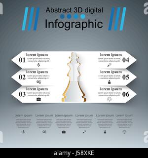 Il logo di scacchi. Infographics Business. Illustrazione Vettoriale