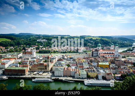 Passau da sopra Foto Stock