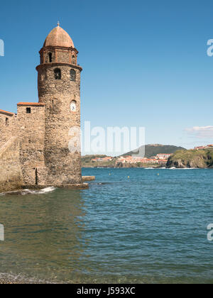 Visualizza f Collioure, Cote de Cantabia, Francia Foto Stock