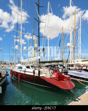 Superyacht a vela "LUDYNOSA, G' - Palma il Vecchio Porto, Palma de Mallorca, Baleares, Spagna. Palma Boat Show 2017. Foto Stock