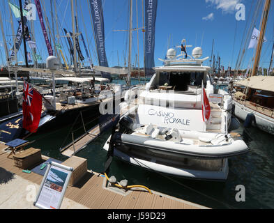 Palma International Boat Show 2017 e Palma Superyacht Show 2017 - Palma il Vecchio Porto ( Moll Vell ), Palma de Mallorca, Casino Royale Foto Stock