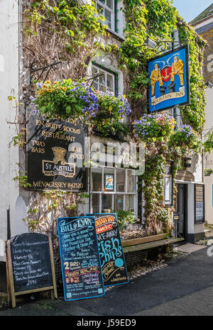 Il Fountain Inn a mevagissey, Cornwall, Inghilterra, Regno Unito Foto Stock
