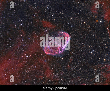 NGC 6880 Crescent Nebula Foto Stock