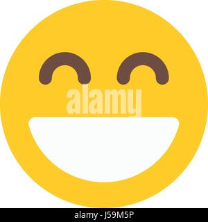 Gli Emoji sorridente con la bocca aperta Illustrazione Vettoriale