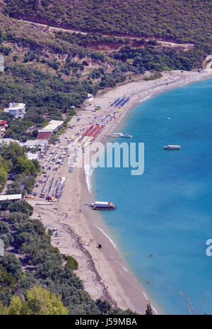 Lychnos spiaggia nei pressi di Parga resort di Epiro costa del Mar Ionio, Grecia Foto Stock