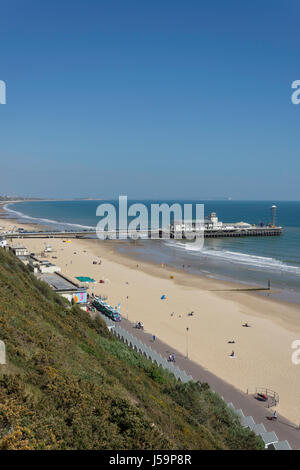 West Beach e il molo di Bournemouth, Bournemouth Dorset, England, Regno Unito Foto Stock