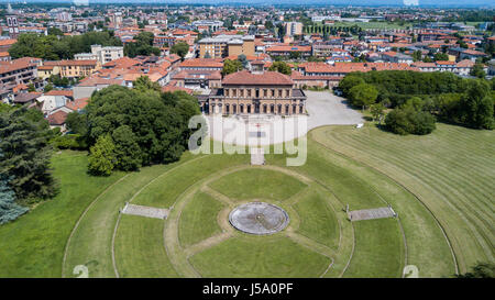 Villa Bagatti Valsecchi, villa, vista aerea, del XVIII secolo, villa italiana, Varedo, Monza e Brianza, Lombardia Italia, 16-05-2017 Foto Stock