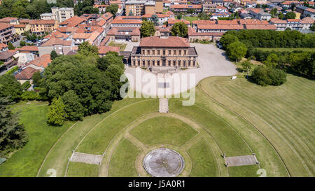 Villa Bagatti Valsecchi, villa, vista aerea, del XVIII secolo, villa italiana, Varedo, Monza e Brianza, Lombardia Italia, 16-05-2017 Foto Stock