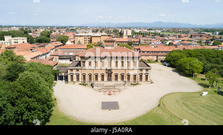 Villa Bagatti Valsecchi, villa, vista aerea, del XVIII secolo, villa italiana, Varedo, Monza e Brianza, Lombardia Italia, 16-05-2017 Foto Stock