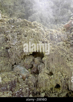 Roccia verde nuova zelanda pacific acqua salata oceano mare acqua fonte di zolfo Foto Stock