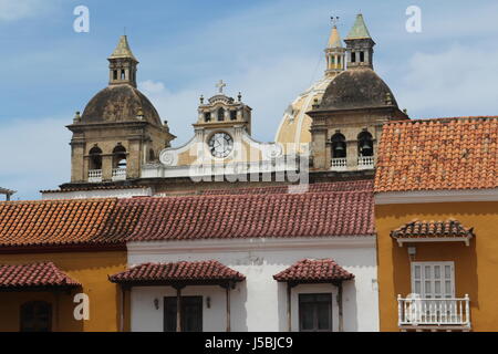 Strade di Cartagena Foto Stock