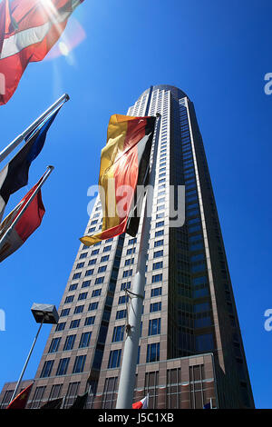 Contatore equo-light flag flag di Francoforte Germania Repubblica federale tedesca blue Foto Stock