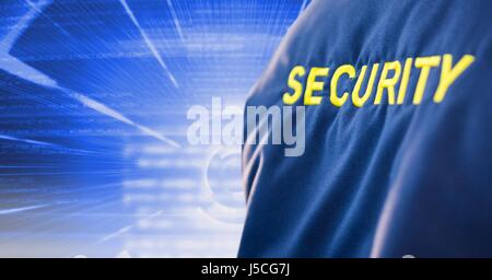 Digital composito della guardia di sicurezza uniforme da indossare Foto Stock