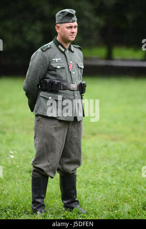 Szczecin, Polonia, 1 Settembre 2013: ricostruzione storica inizio II guerra mondiale in Polonia. Foto Stock