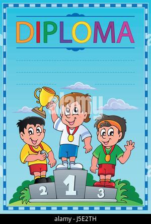 Diploma argomento immagine 3 - eps10 illustrazione vettoriale. Illustrazione Vettoriale