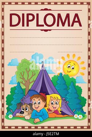 Diploma argomento immagine 4 - eps10 illustrazione vettoriale. Illustrazione Vettoriale