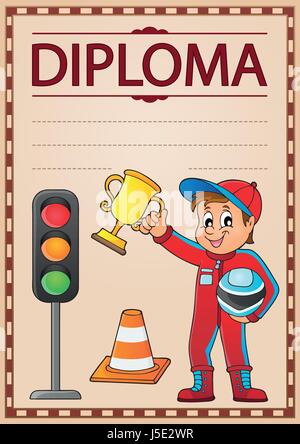 Diploma argomento l'immagine 5 - eps10 illustrazione vettoriale. Illustrazione Vettoriale