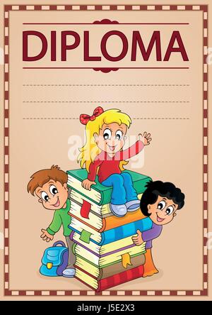 Diploma argomento immagine 7 - eps10 illustrazione vettoriale. Illustrazione Vettoriale