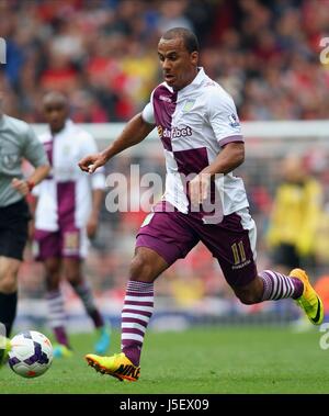 GABRIEL AGBONLAHOR ASTON VILLA LONDON REGNO UNITO 17 Agosto 2013 Foto Stock