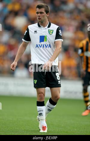 JONATHAN HOWSON Norwich City FC Norwich City FC HULL KC Stadium Inghilterra 24 Agosto 2013 Foto Stock