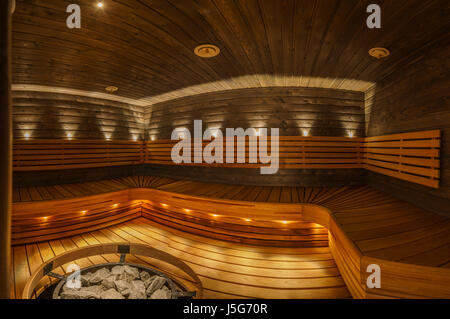 Sauna in Laponia Beana Hotel, Lapponia, Finlandia Foto Stock