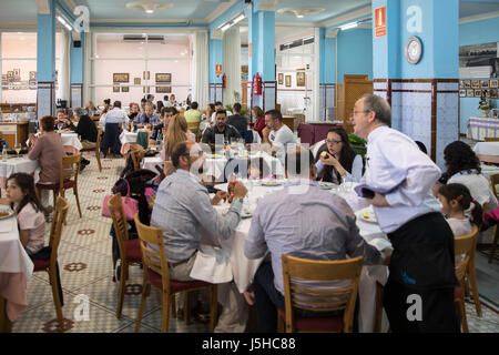 La paella Pepica Restaurant, a Valencia, in Spagna. Foto Stock