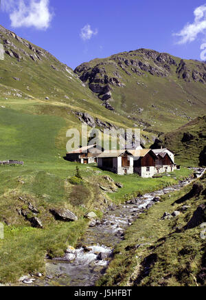 Bucolico Agricoltura Agricoltura stream solitudine pace seclusion agricoltore landlive Foto Stock