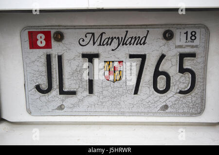 Maryland stato usa la piastra di licenza Foto Stock