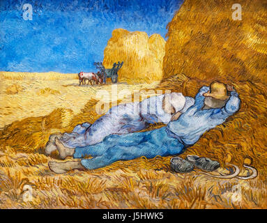 Van Gogh pittura. La Meridienne (La Siesta) di Vincent van Gogh (1853-1890), olio su tela, c.1889-90 Foto Stock